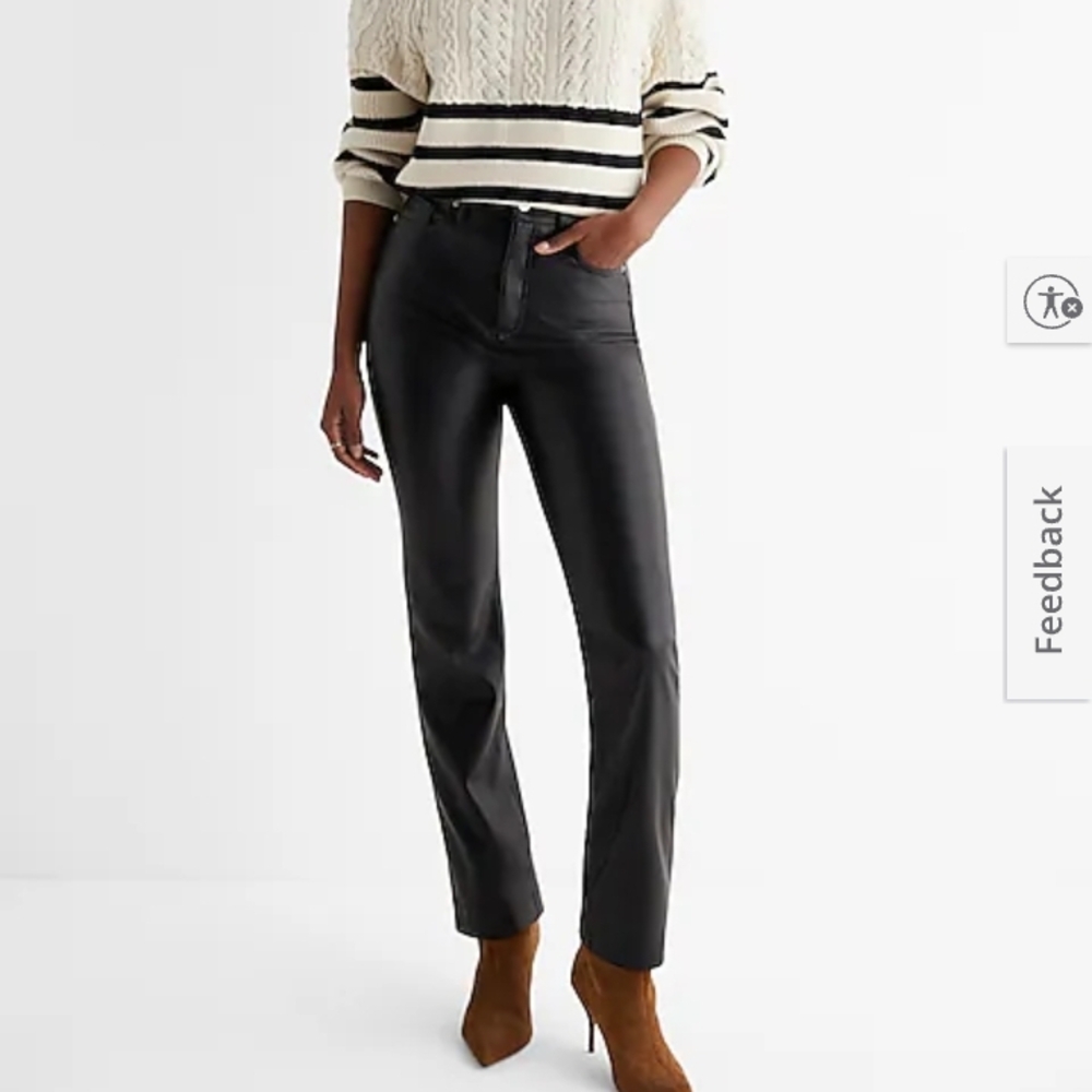 Faux Leather '90s Slim Pant